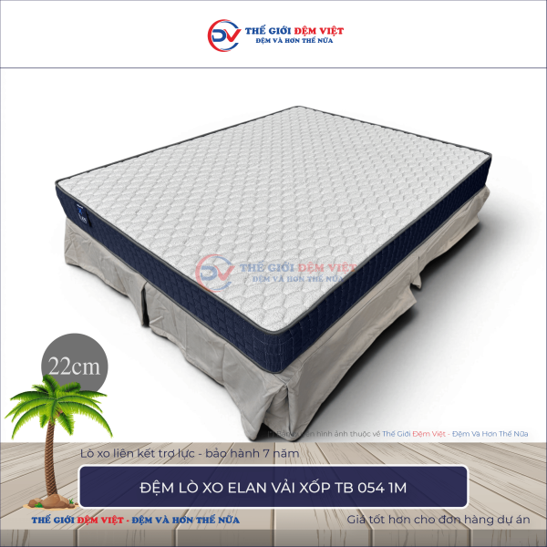 Đệm lò xo Elan TB 054 chần 1M